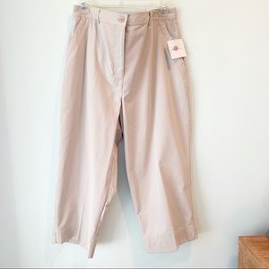 NWT Vintage Parisian Works Cotton Cropped Khaki Pants 16